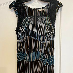 Silence + Noise multi-coloured & lace-back cocktail dress